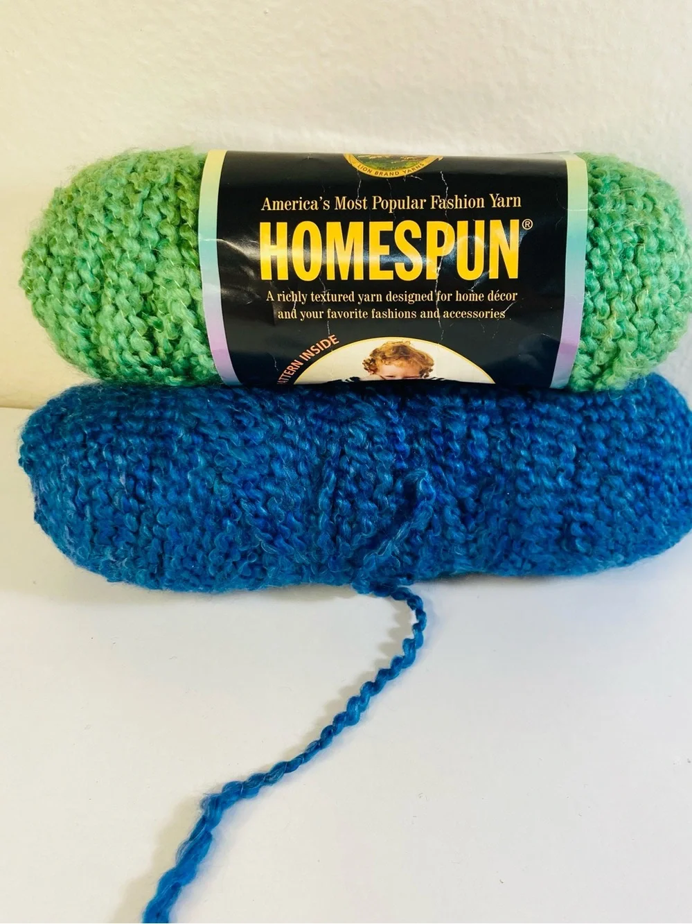 Homespun 1 NWOT Blue (6.28 oz) and 1/2 Florida Keys Green (3.42 oz)